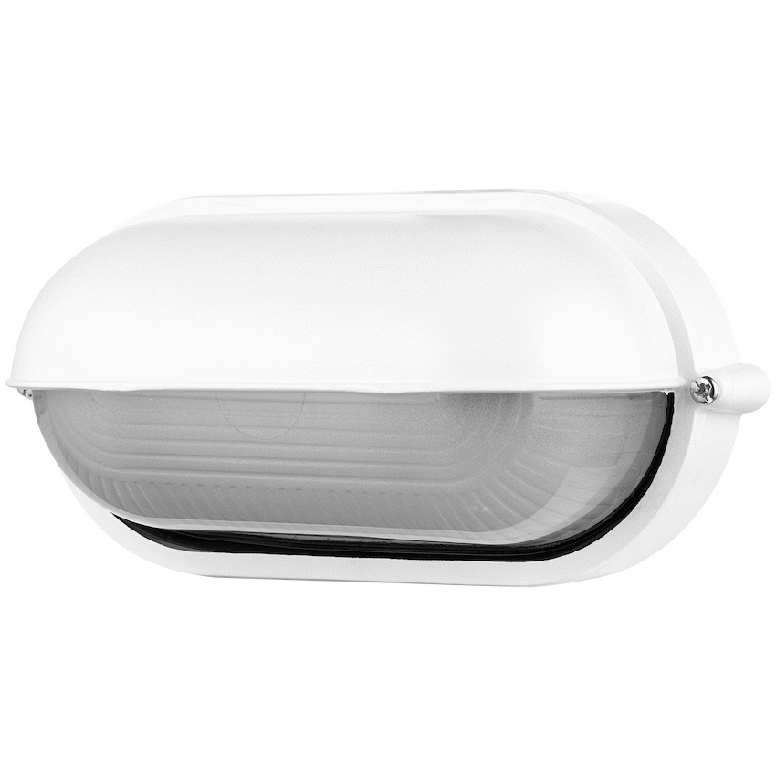 Ellies Arc Series - AC Oval Bulkhead - Aluminium + Glass - E27 Base -WT - Image 5