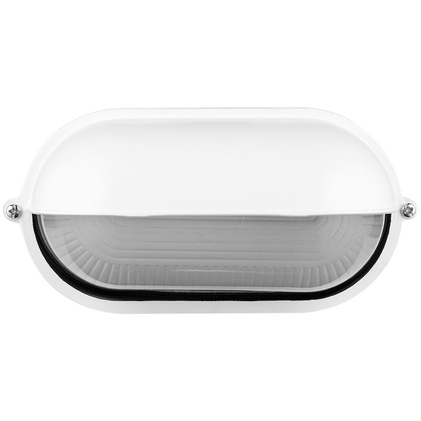 Ellies Arc Series - AC Oval Bulkhead - Aluminium + Glass - E27 Base -WT - Image 6