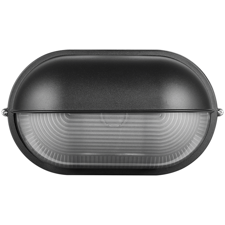 Ellies Arc Series - AC Oval LED Bulkhead - Aluminium + Glass - E27 Base -BK - Image 8