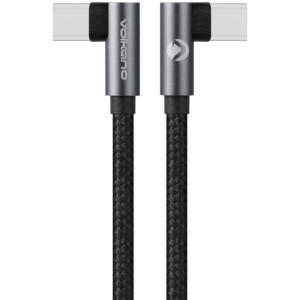 Volkano Weave Series USB-C to USB-C Cable 2m (60W) Right Angle - USB2.0e