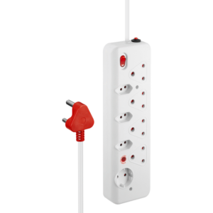 Nexon 8 Way Medium Surge Multiplug 0.5M - White