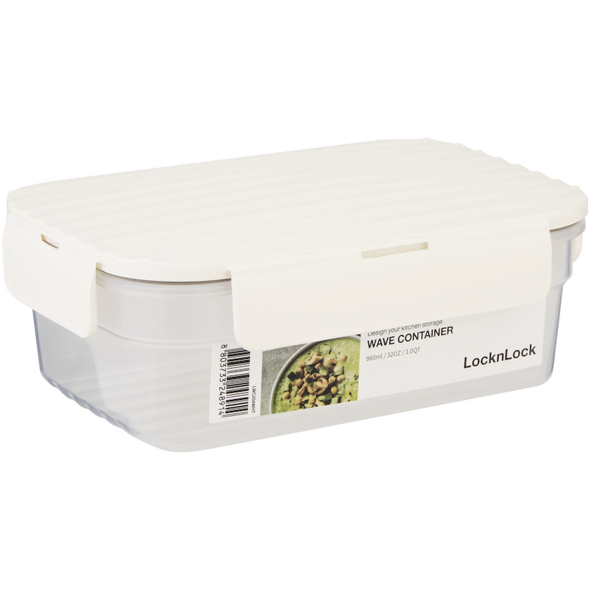 LocknLock Wave container 960ml white ( Order in Qty of 8) - Image 2