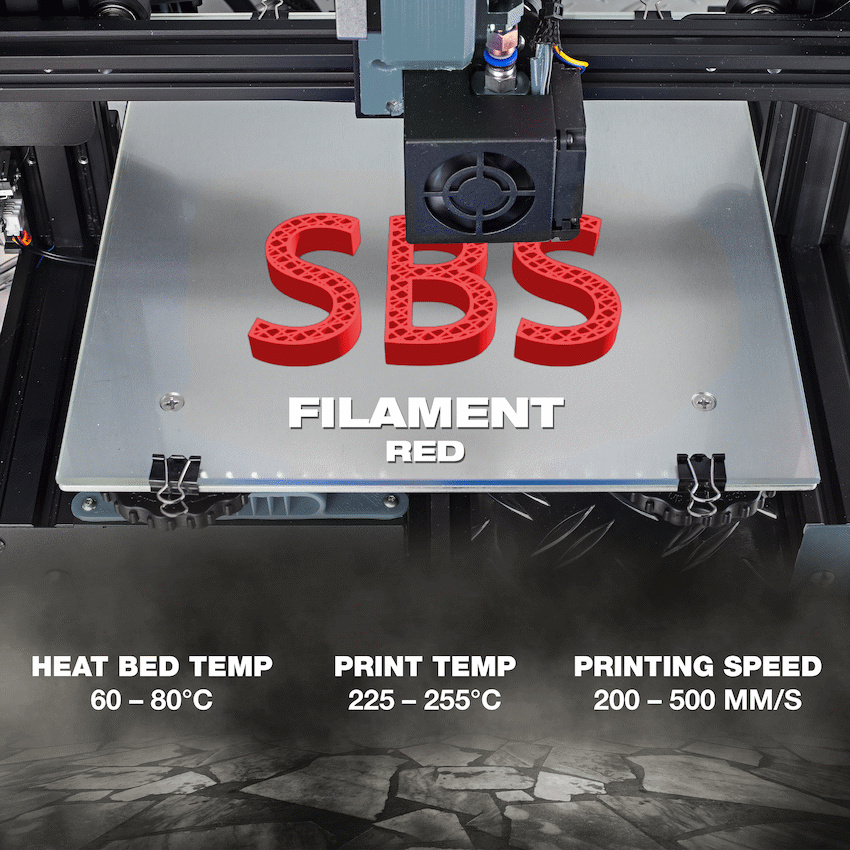 SA Filament SBS Filament - Red 1kg - Image 7