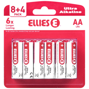 Ellies Ultra Series - Alkaline Batteries AA 8+4 Value Pack - WT